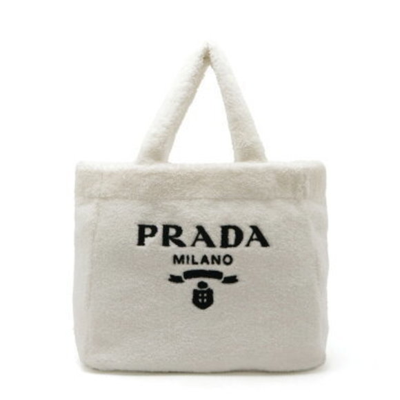 Prada Terry Shoulder Bag BIANCO White Nero Black - Picture 1 of 5